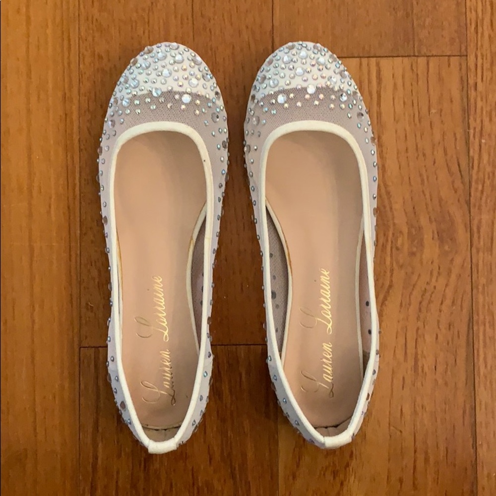 Lauren Lorraine bejeweled ballet flats